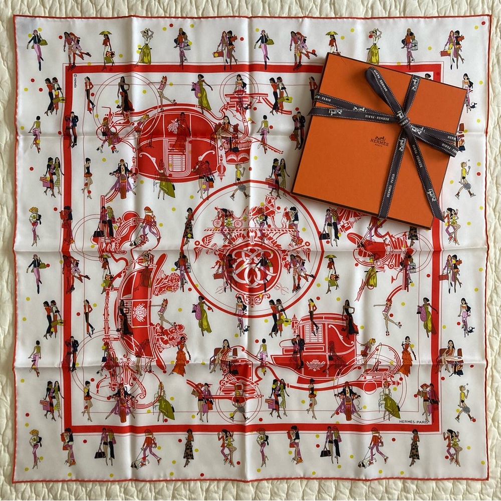 NWT Hermes Ex-Libris Les Parisiennes Silk Scarf - Picture 1 of 16